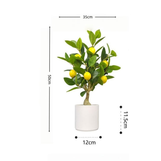 Artificial lemon tree with pot