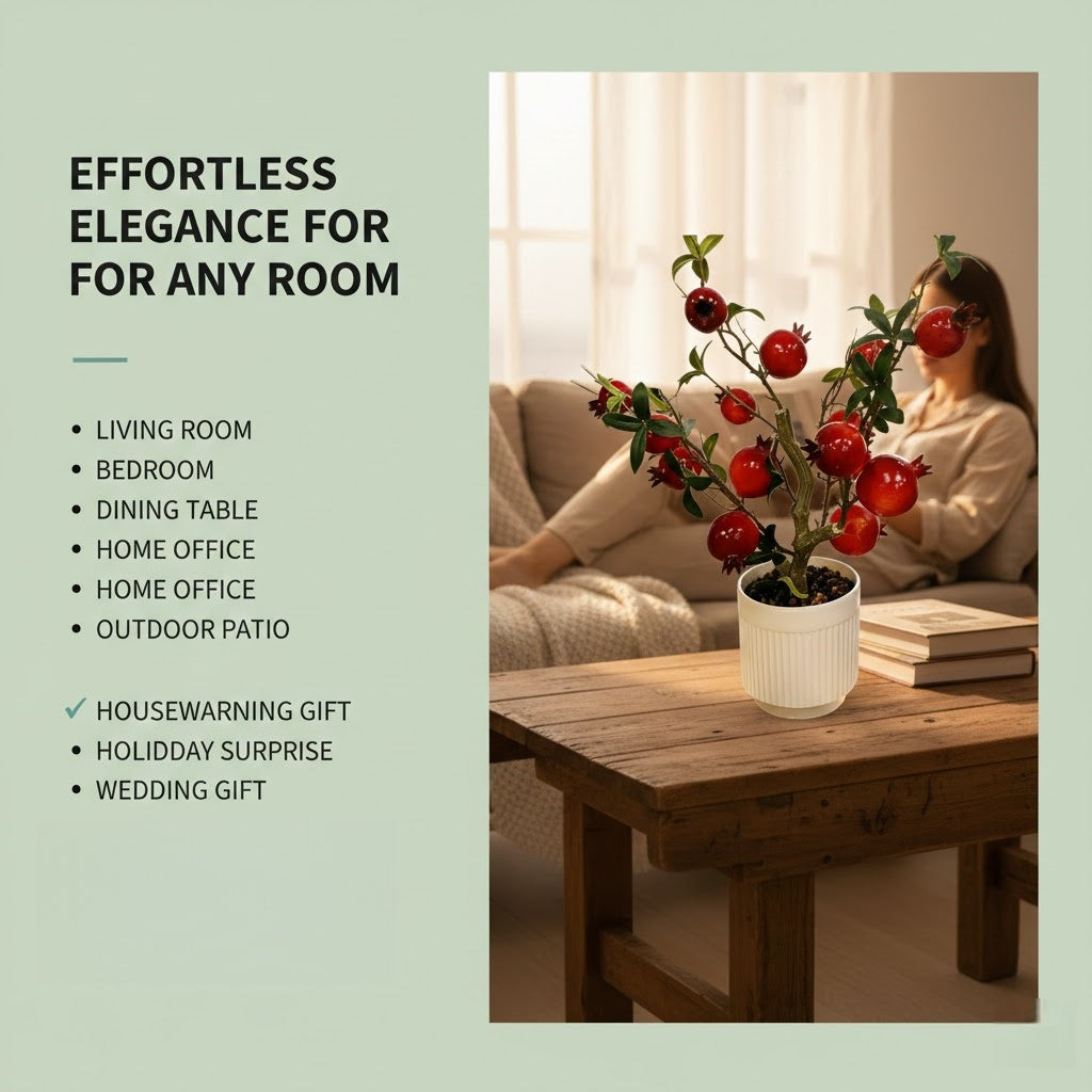 Artificial Pomegranate Tree Potted Plant: An Essential Greenery for Home Decoration and Renovation