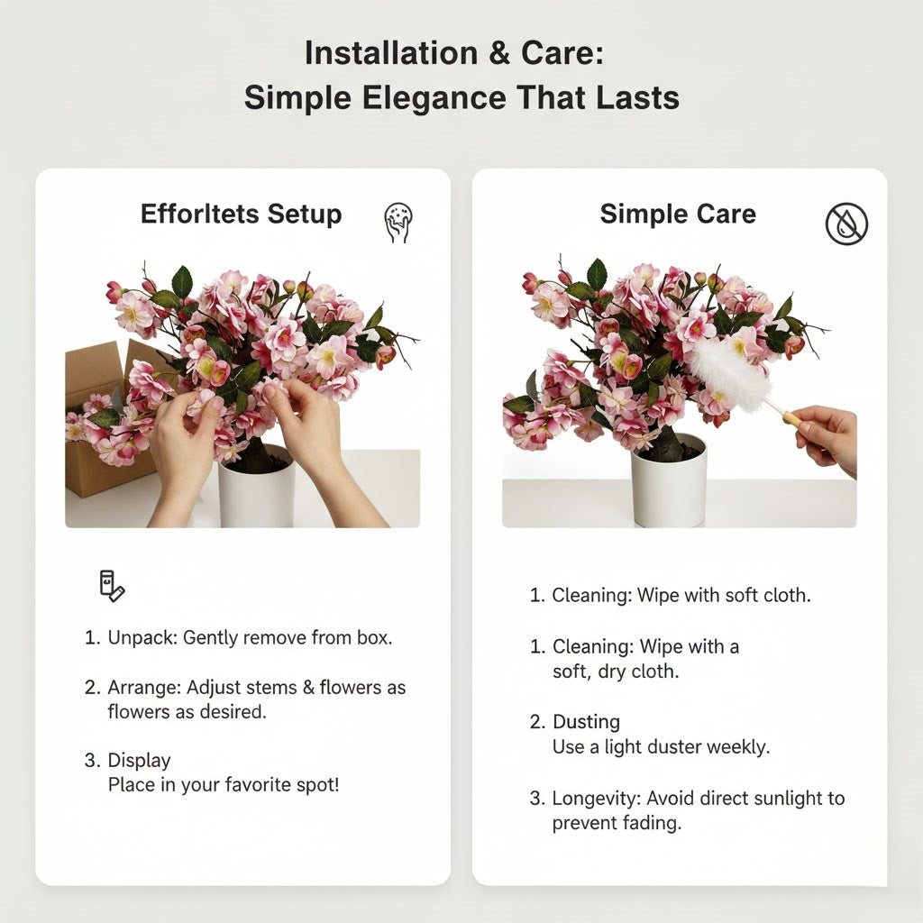 High-Quality Artificial Cherry Blossom Tree with Potted Plant for Home Decoration and Landscaping Bonsai
