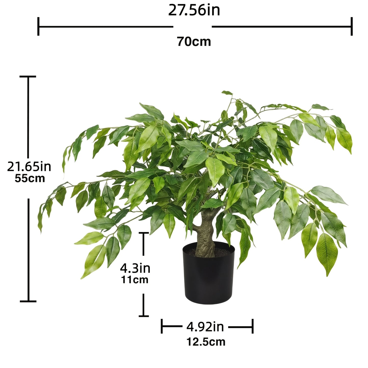 Artificial fig tree with pot