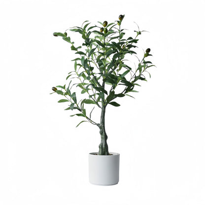 Artificial olive tree with pot