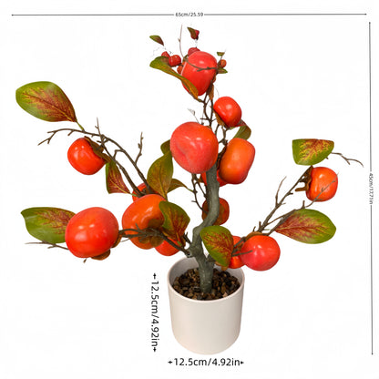 Top Simulated Green Plant Persimmon Potted Plant Home Decoration Garden Decoration Potted Plant