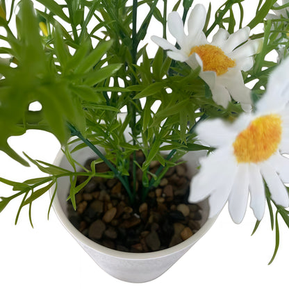 Artificial Daisy Potted Plant for Home and Garden Decoration