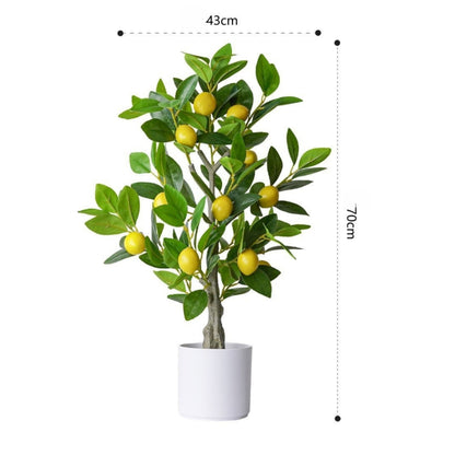 Artificial lemon tree with pot
