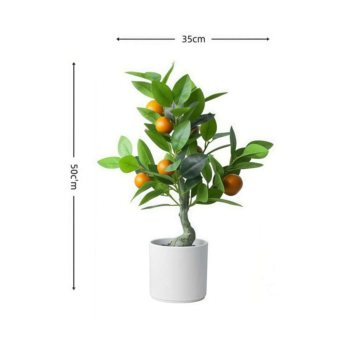 仿真橘子树带花盆