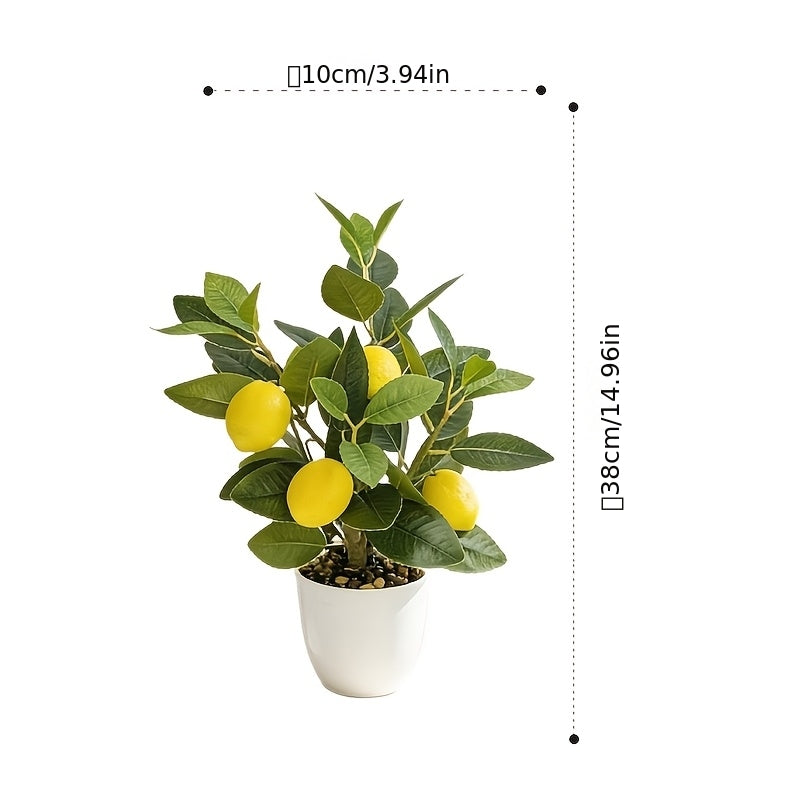 Artificial lemon tree with pot