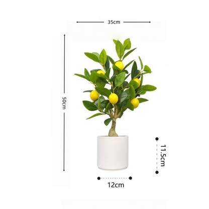 Artificial lemon tree with pot