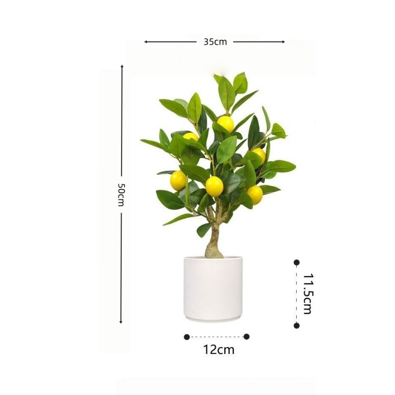 Artificial lemon tree with pot