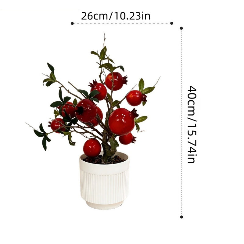 Artificial Pomegranate Tree Potted Plant: An Essential Greenery for Home Decoration and Renovation