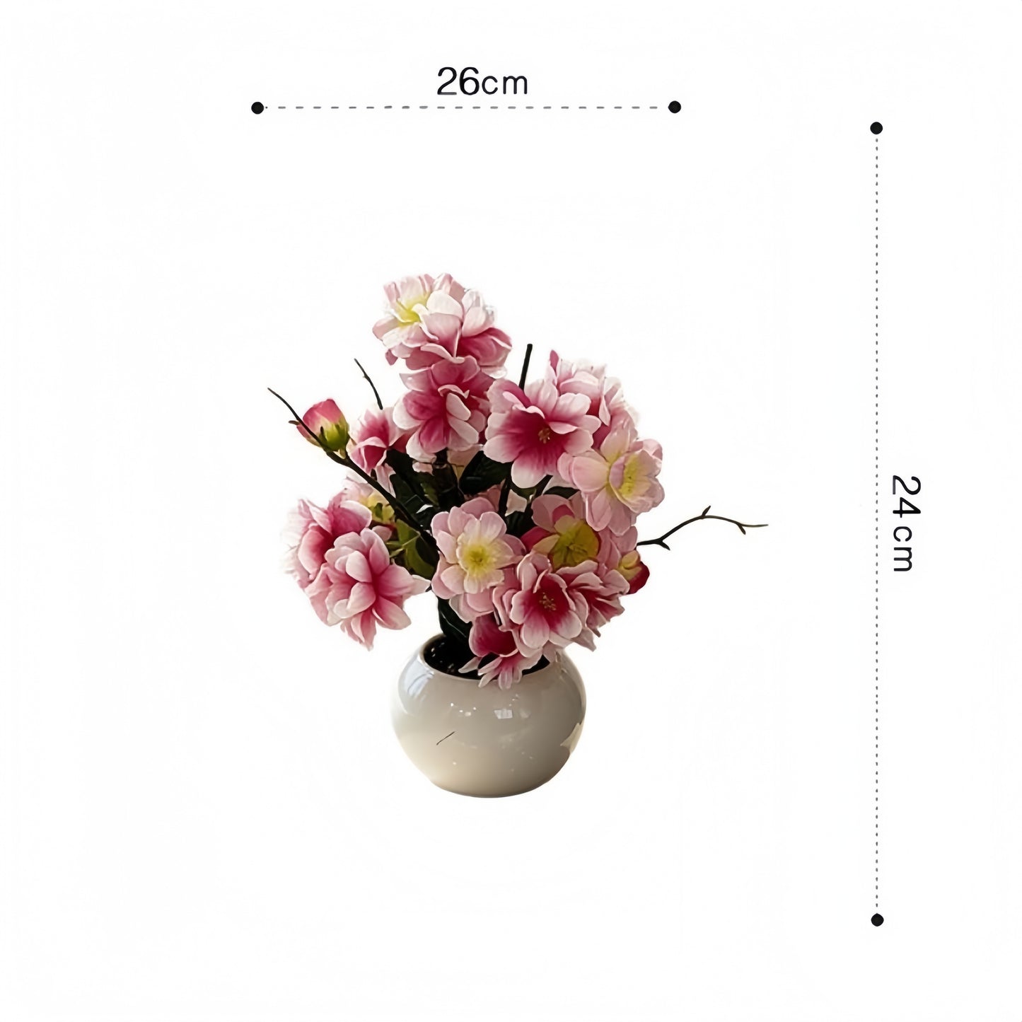 High-Quality Artificial Cherry Blossom Tree with Potted Plant for Home Decoration and Landscaping Bonsai