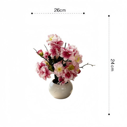 High-Quality Artificial Cherry Blossom Tree with Potted Plant for Home Decoration and Landscaping Bonsai