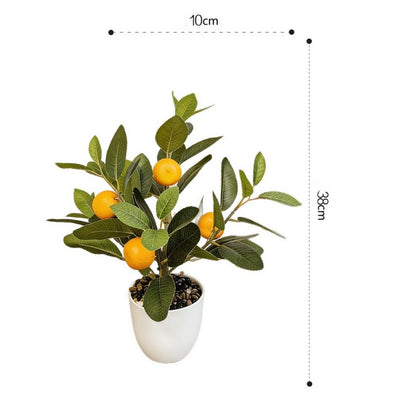 仿真橘子树带花盆