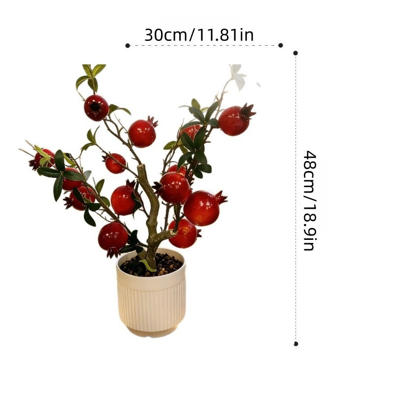 Artificial Pomegranate Tree Potted Plant: An Essential Greenery for Home Decoration and Renovation
