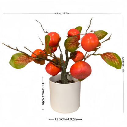 Top Simulated Green Plant Persimmon Potted Plant Home Decoration Garden Decoration Potted Plant