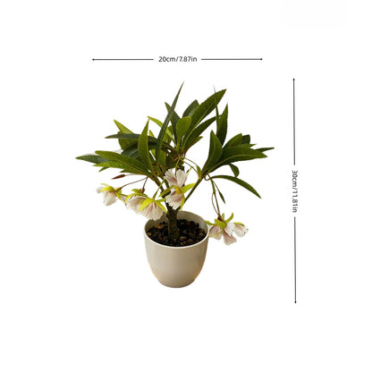 High-End Artificial Water Stone Melding Flowers Home Decor Potted Plant
