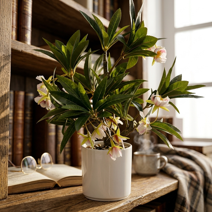 High-End Artificial Water Stone Melding Flowers Home Decor Potted Plant