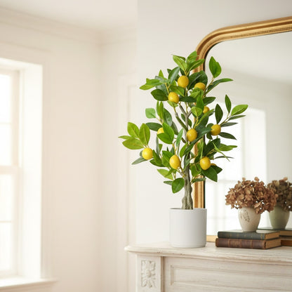 Artificial lemon tree with pot