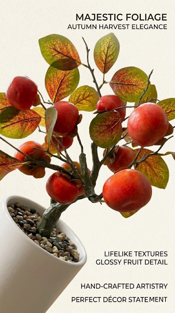 Top Simulated Green Plant Persimmon Potted Plant Home Decoration Garden Decoration Potted Plant
