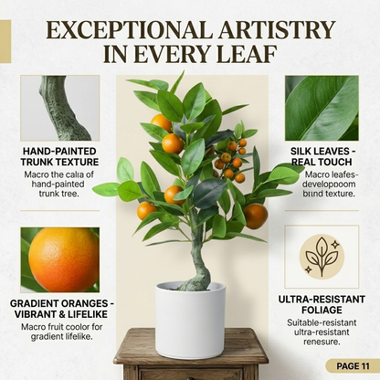 仿真橘子树带花盆