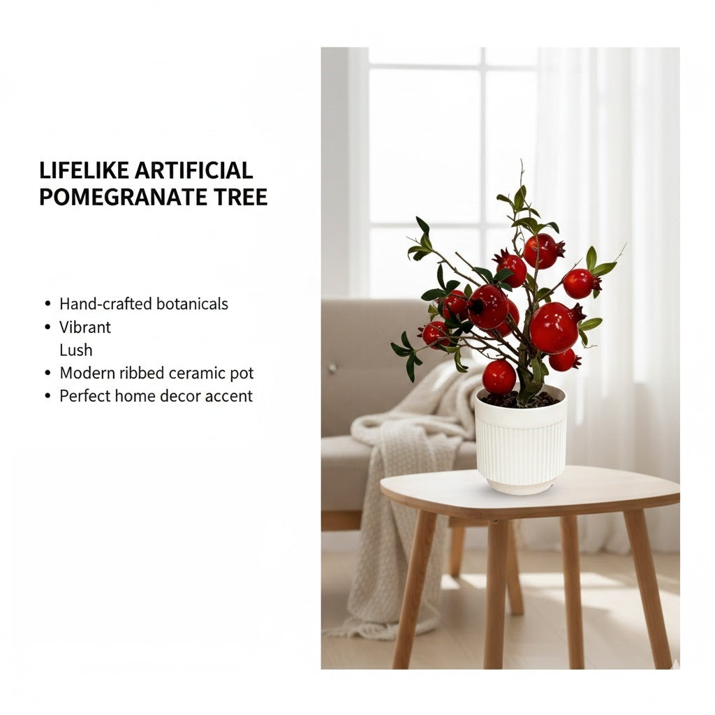 Artificial Pomegranate Tree Potted Plant: An Essential Greenery for Home Decoration and Renovation