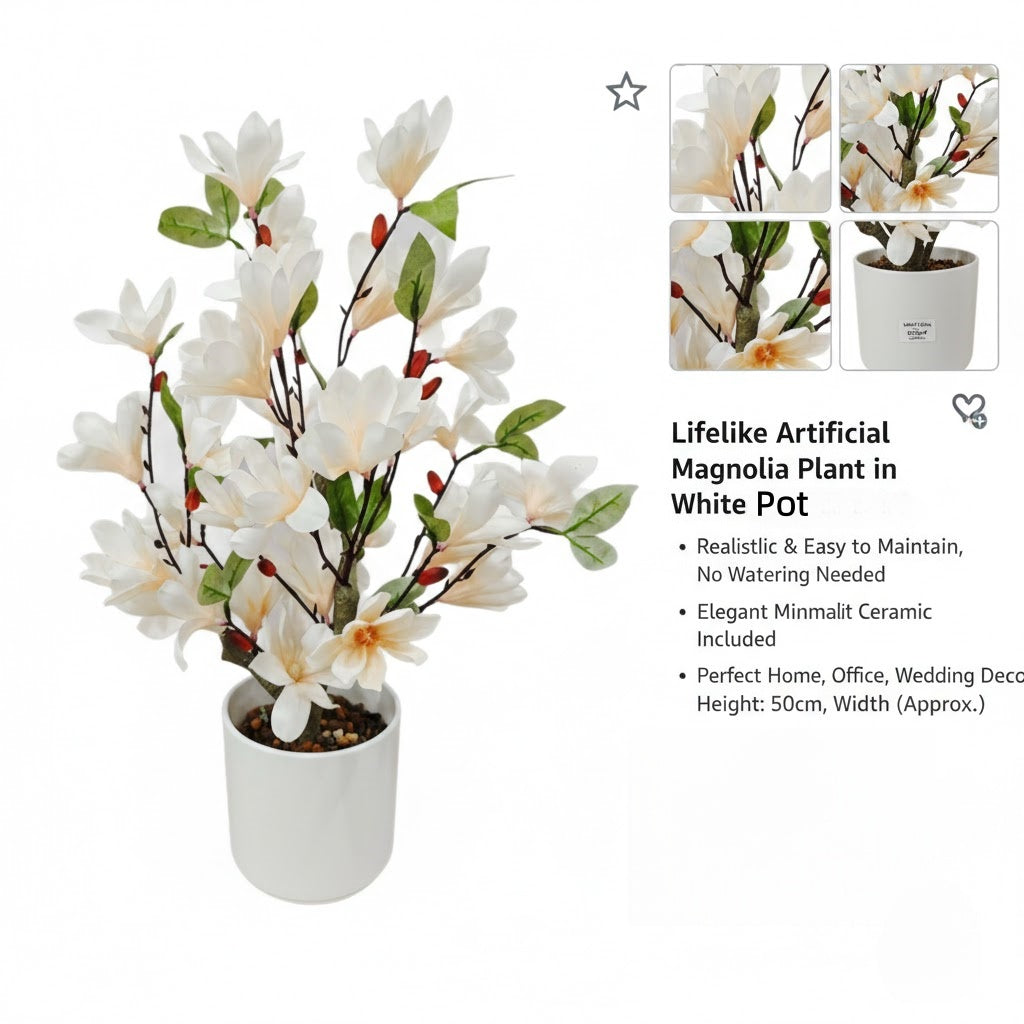 High-End Artificial Magnolia Office Decoration and Home Furnishings
