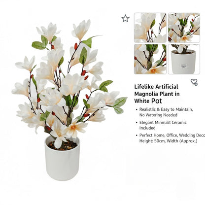 High-End Artificial Magnolia Office Decoration and Home Furnishings