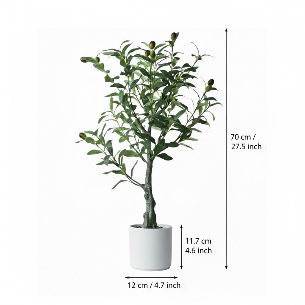 Artificial olive tree with pot