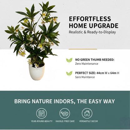High-End Artificial Water Stone Melding Flowers Home Decor Potted Plant