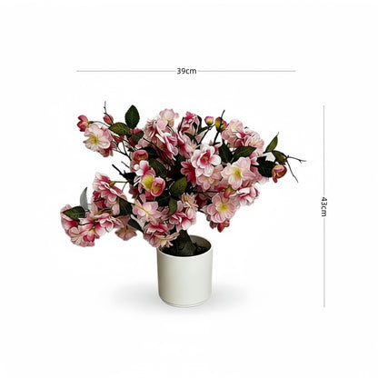 High-Quality Artificial Cherry Blossom Tree with Potted Plant for Home Decoration and Landscaping Bonsai