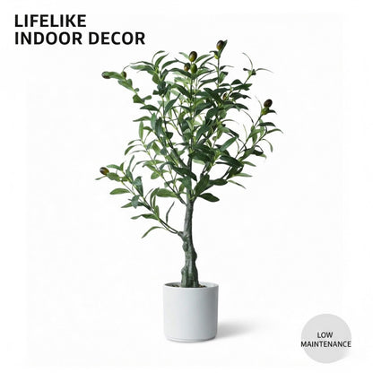 Artificial olive tree with pot