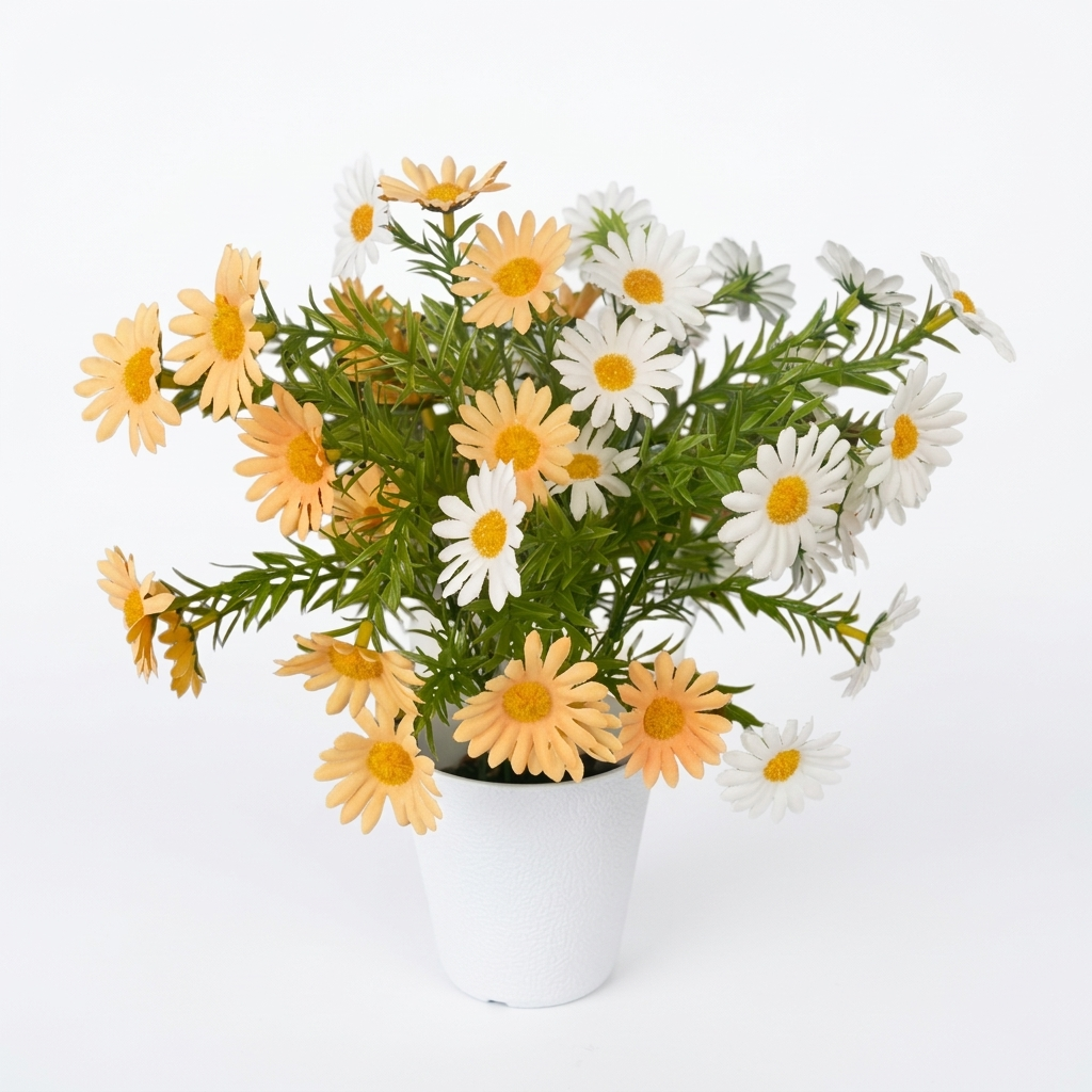 Artificial Daisy Potted Plant for Home and Garden Decoration