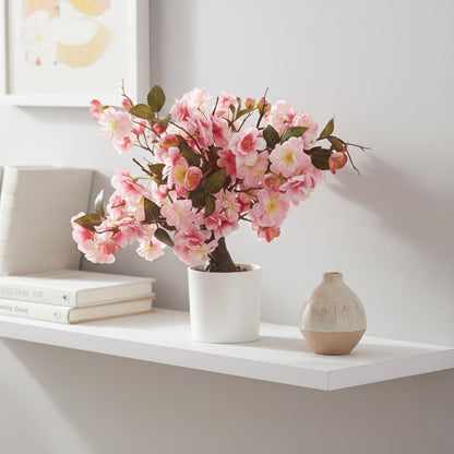 High-Quality Artificial Cherry Blossom Tree with Potted Plant for Home Decoration and Landscaping Bonsai