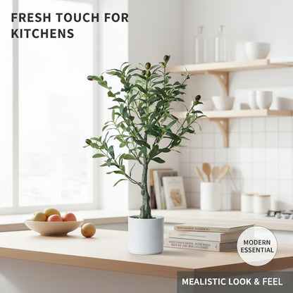 Artificial olive tree with pot