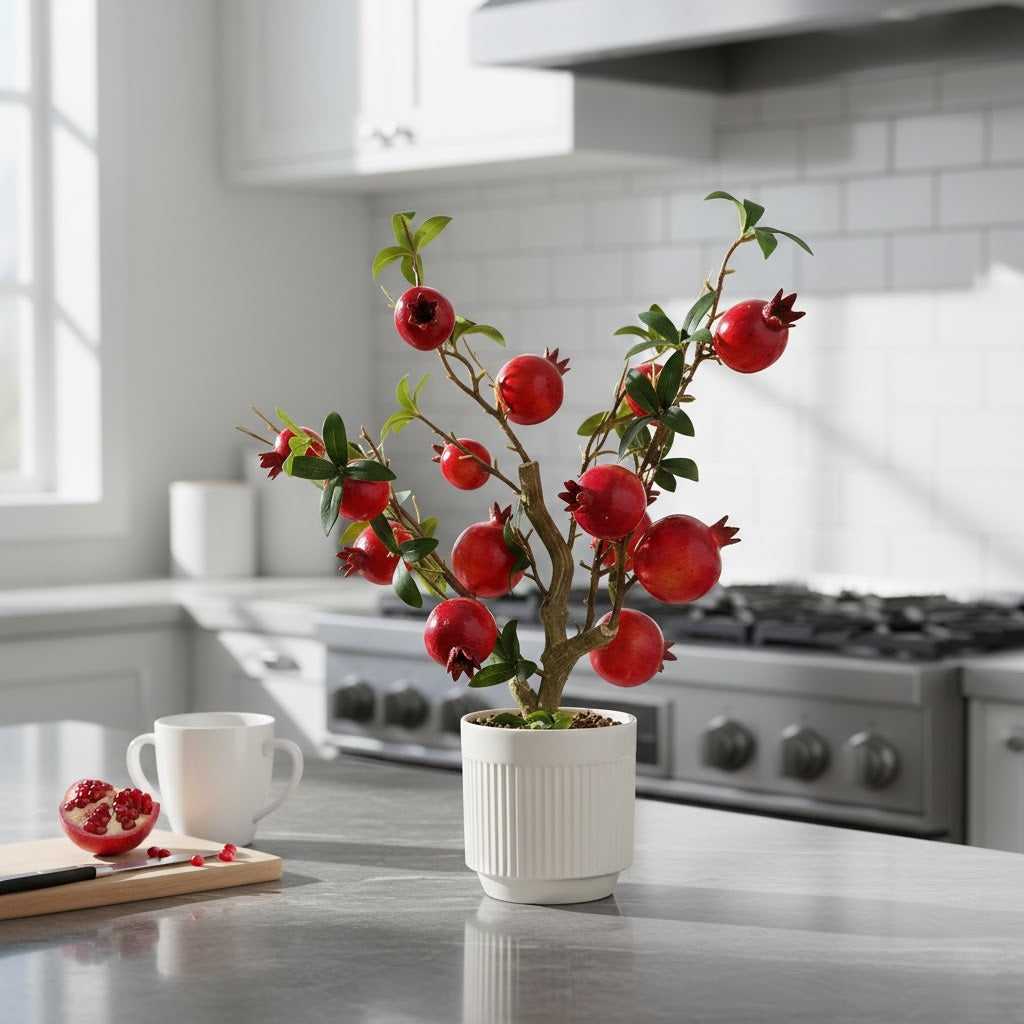 Artificial Pomegranate Tree Potted Plant: An Essential Greenery for Home Decoration and Renovation