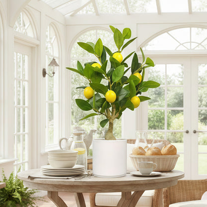 Artificial lemon tree with pot