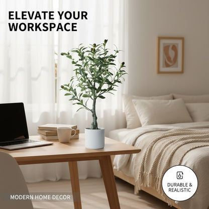 Artificial olive tree with pot
