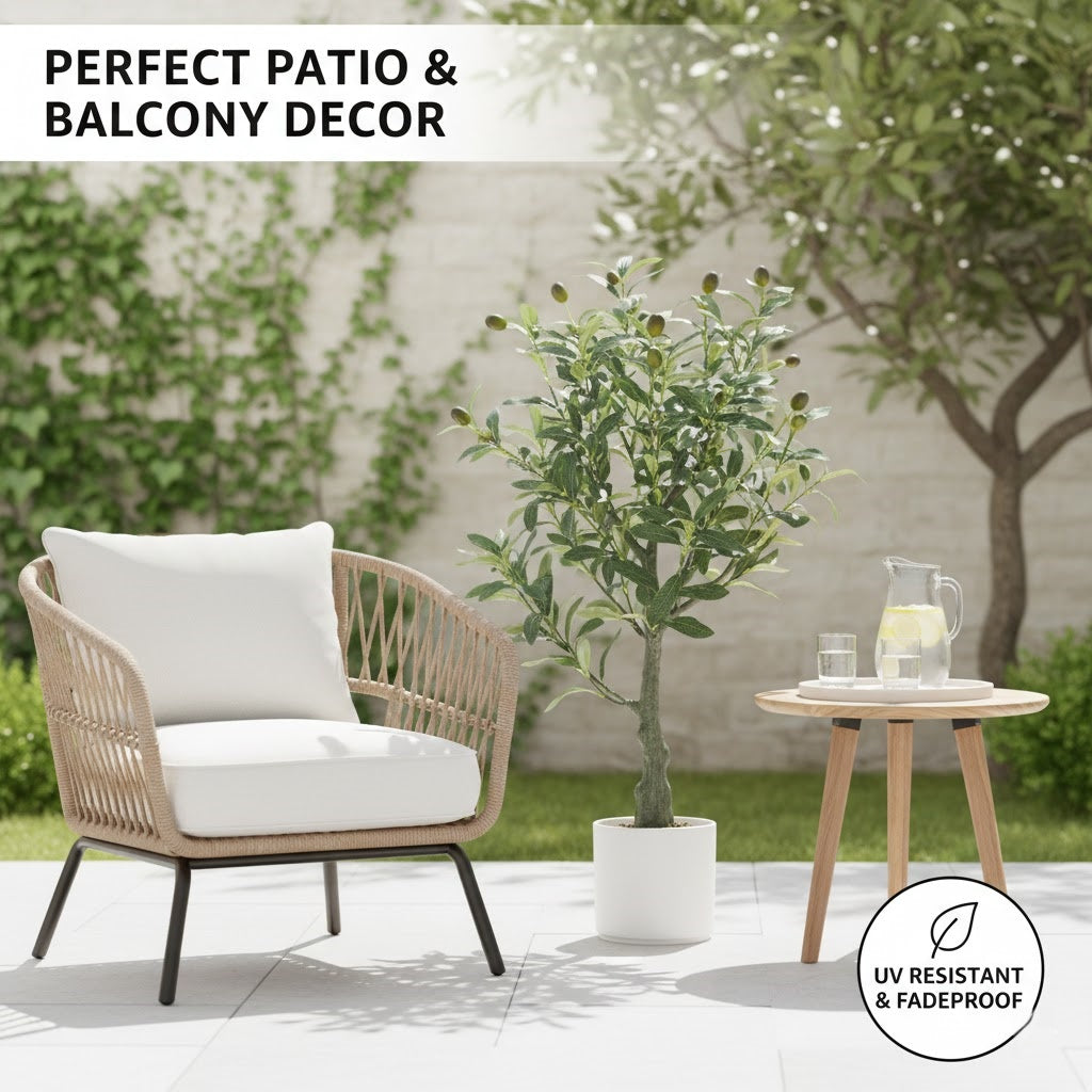 Artificial olive tree with pot