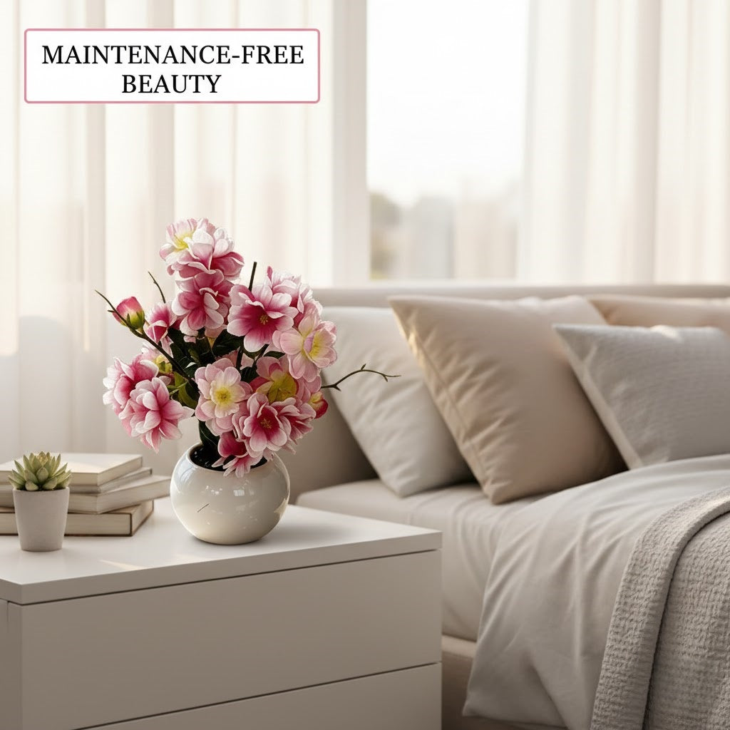 High-Quality Artificial Cherry Blossom Tree with Potted Plant for Home Decoration and Landscaping Bonsai