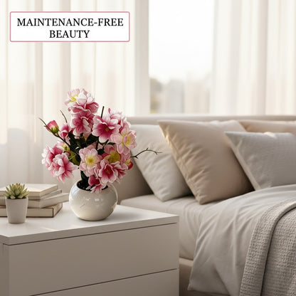 High-Quality Artificial Cherry Blossom Tree with Potted Plant for Home Decoration and Landscaping Bonsai