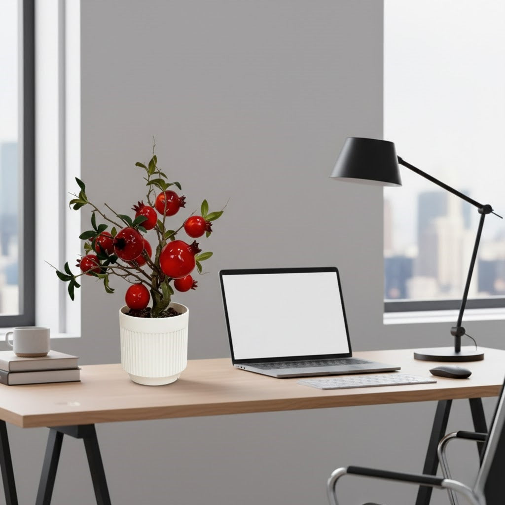 Artificial Pomegranate Tree Potted Plant: An Essential Greenery for Home Decoration and Renovation
