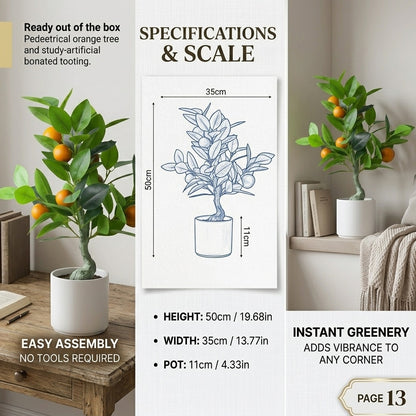 仿真橘子树带花盆