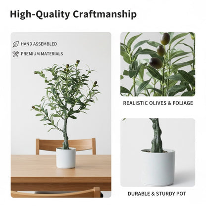 Artificial olive tree with pot