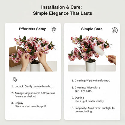 High-Quality Artificial Cherry Blossom Tree with Potted Plant for Home Decoration and Landscaping Bonsai