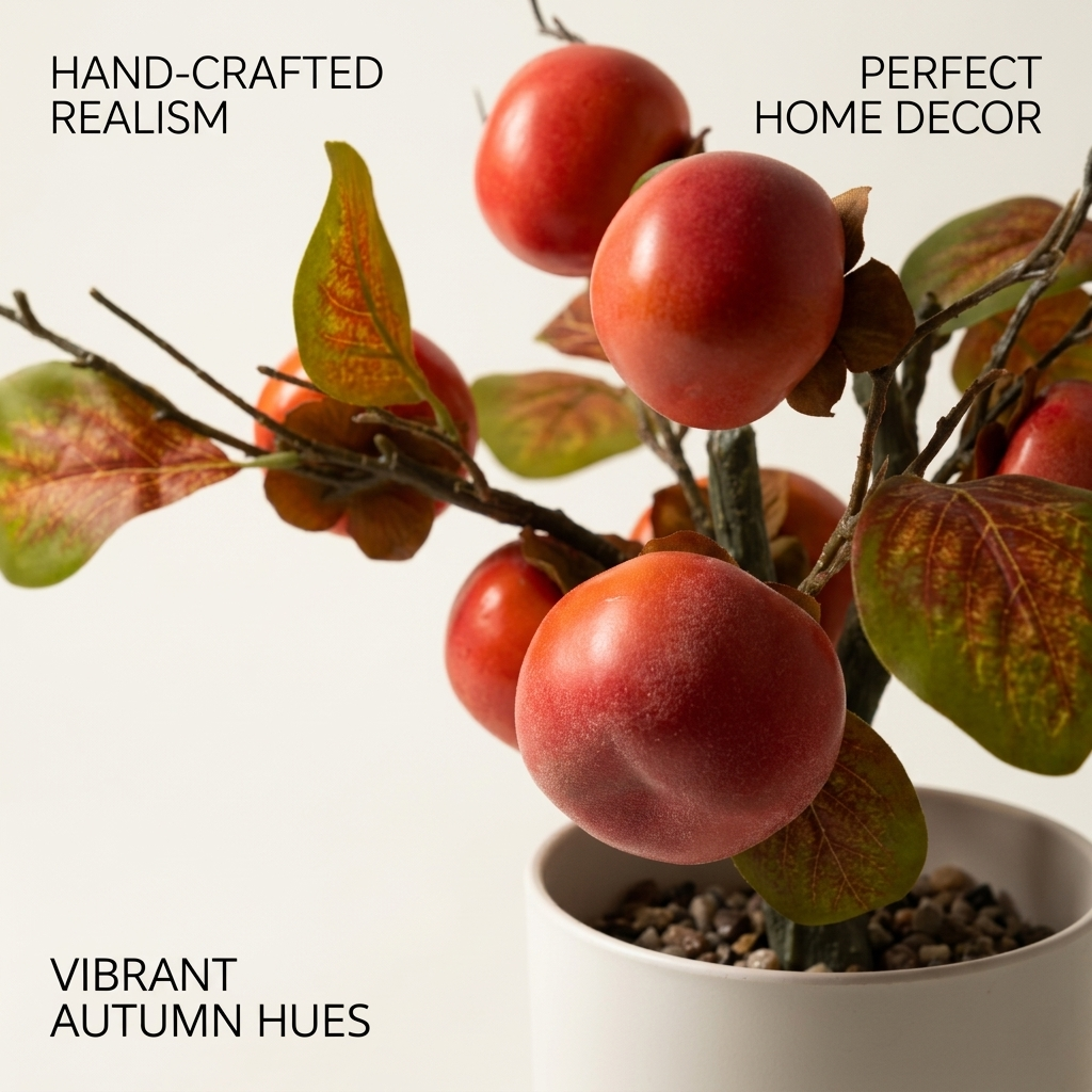 Top Simulated Green Plant Persimmon Potted Plant Home Decoration Garden Decoration Potted Plant