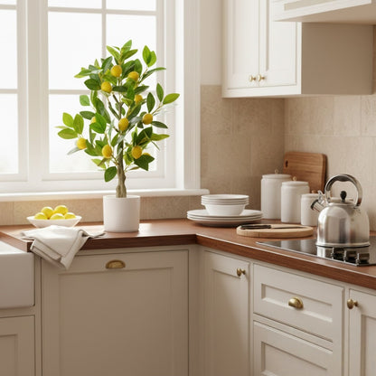 Artificial lemon tree with pot
