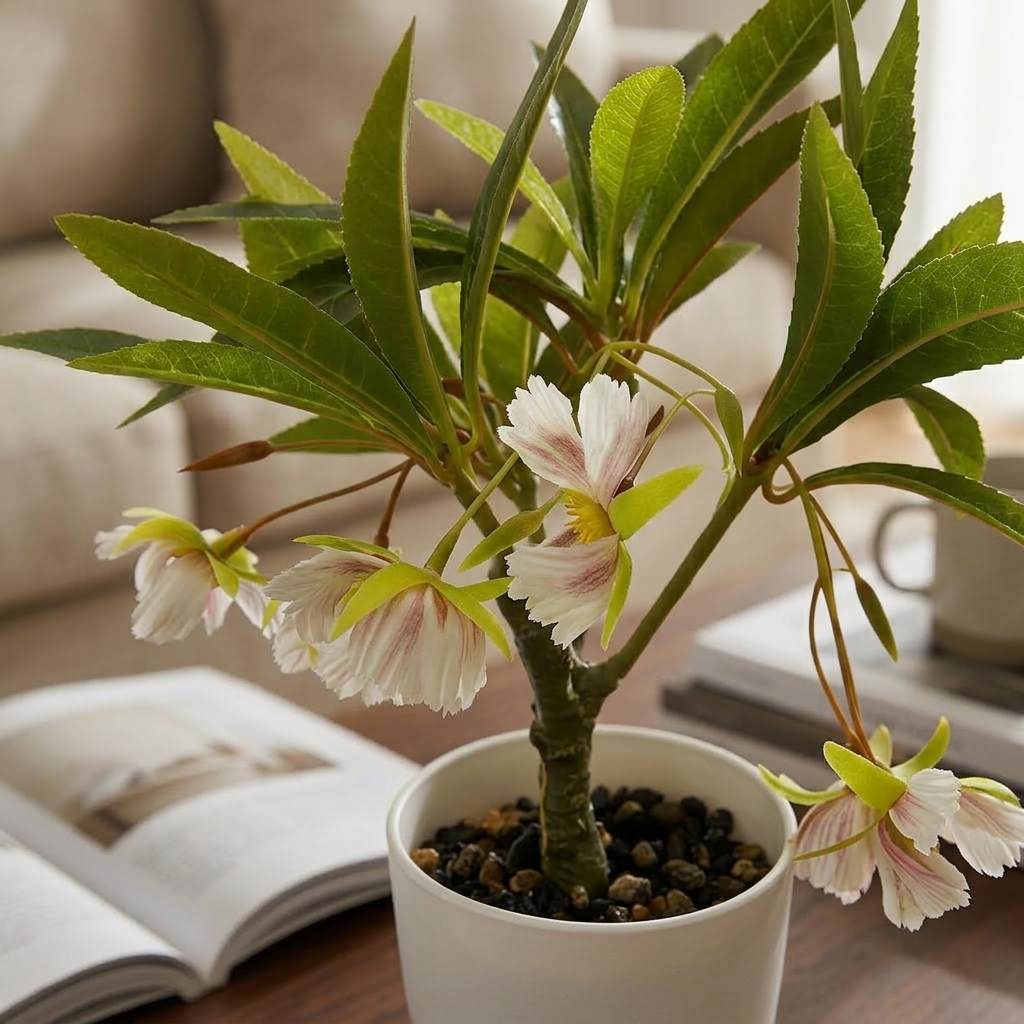 High-End Artificial Water Stone Melding Flowers Home Decor Potted Plant